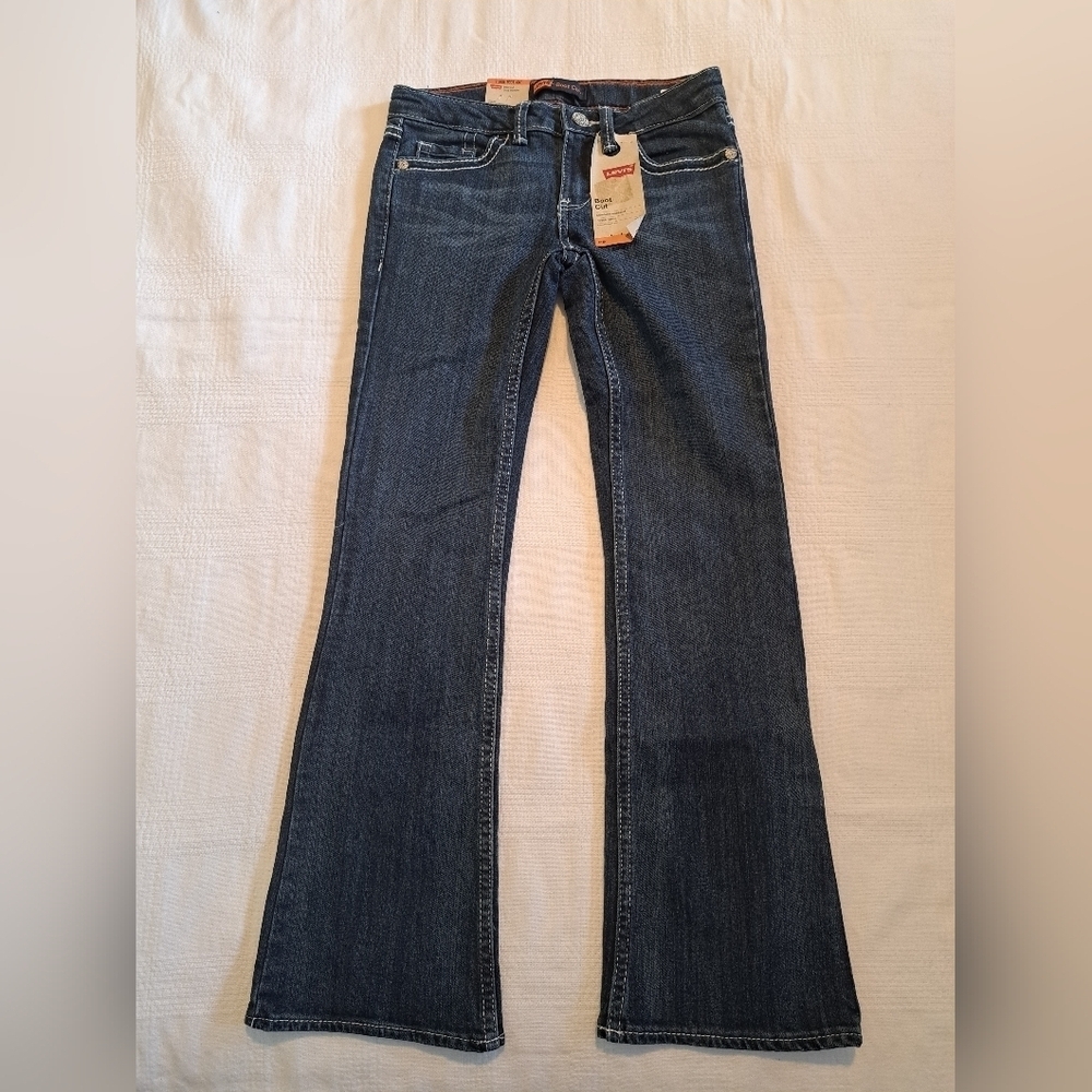 Levi's girls size 7 Boot Cut jeans, dark wash, 5 pocket, New